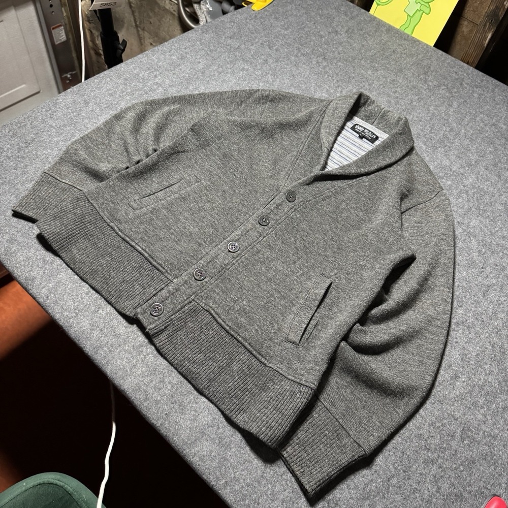 BEAMS HEART Shawl Collar Mens Cardigan Size L Made in Japan Preppy Streetwear